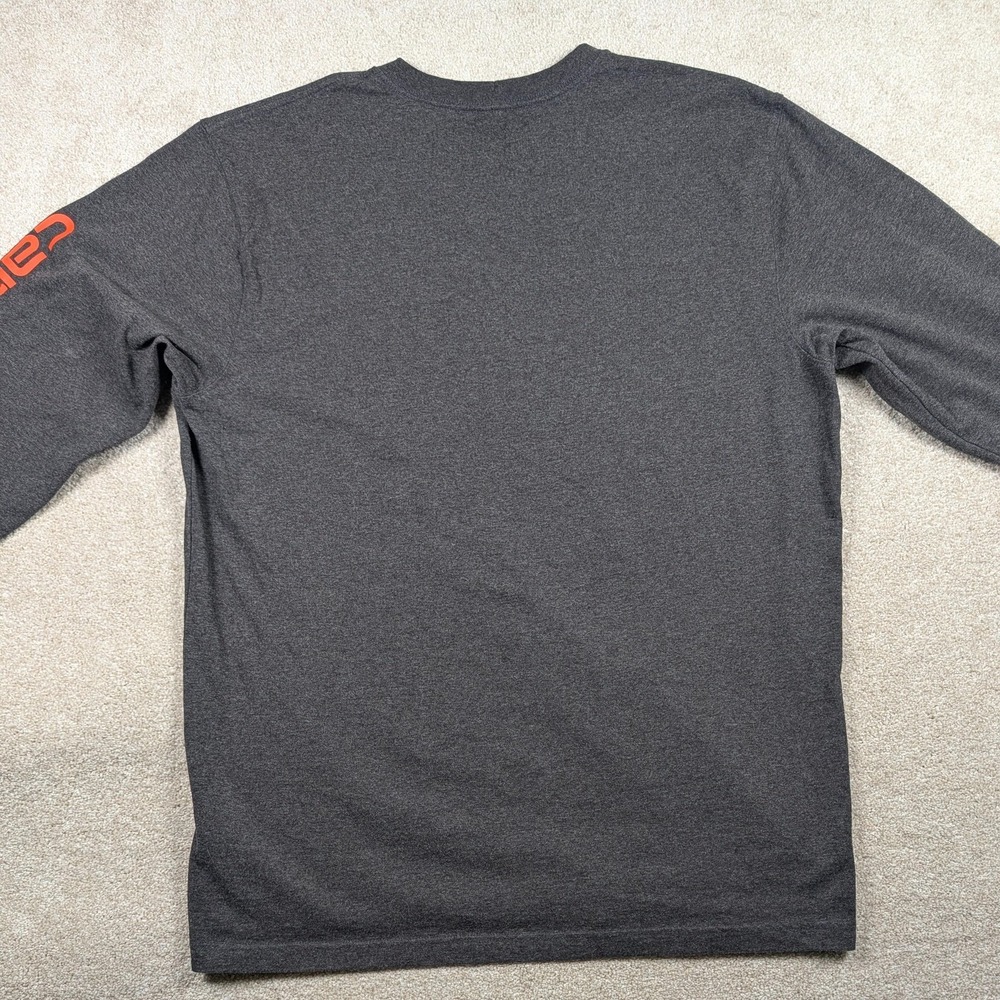 Carhartt Shirt Mens LT Gray Loose‎ Fit Long Sleeve Logo Spell Out TK0231-M - Picture 9 of 10